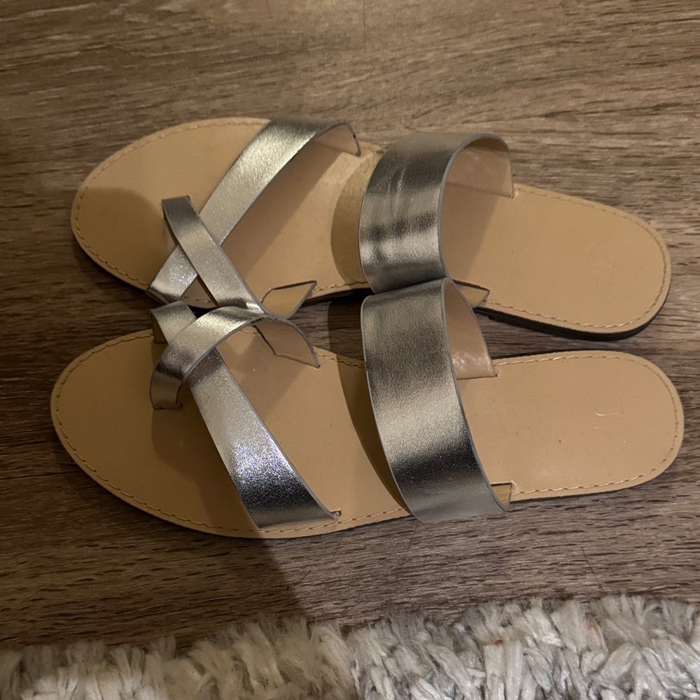 JustFab Silver Strappy Sandals